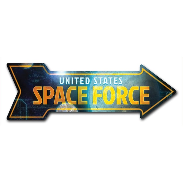 Space Force Arrow Decal Funny Home Decor 36in Wide